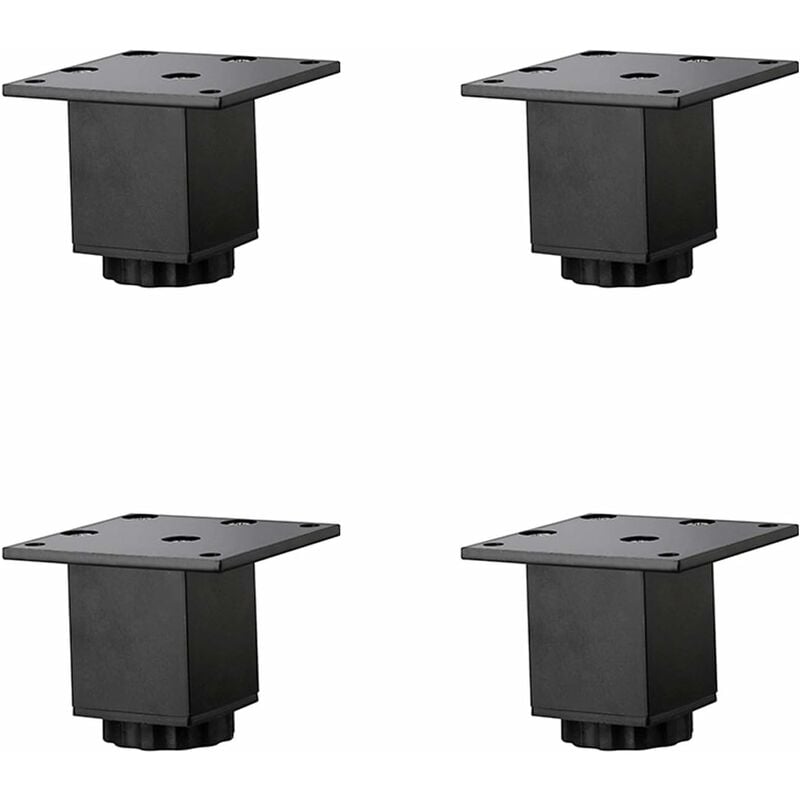4 sztuki (5 cm / 2 cale) regulowane w wysokości nogi meblowe z aluminium, nogi niskiego stołu kanapowego, nogi szafki łazienkowej Lava