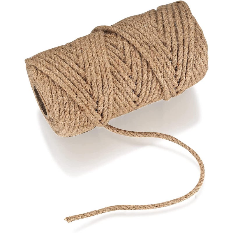 Sznurek jutowy, naturalna lina jutowa, 6mmx50m, lina konopna, sznurek ogrodniczy do dekoracji, DIY, ogrodnictwa