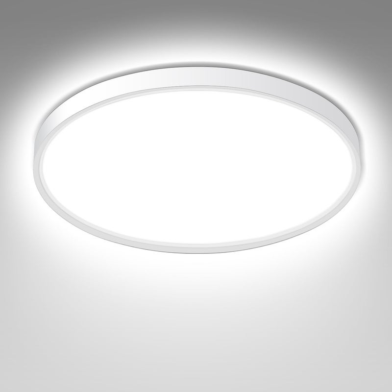 Plafon LED, Plafon do Łazienki 12W, Lampa LED do Sypialni, Biały Żyrandol, Okrągły Plafon o średnicy 23 cm do Sypialni i Łazienki