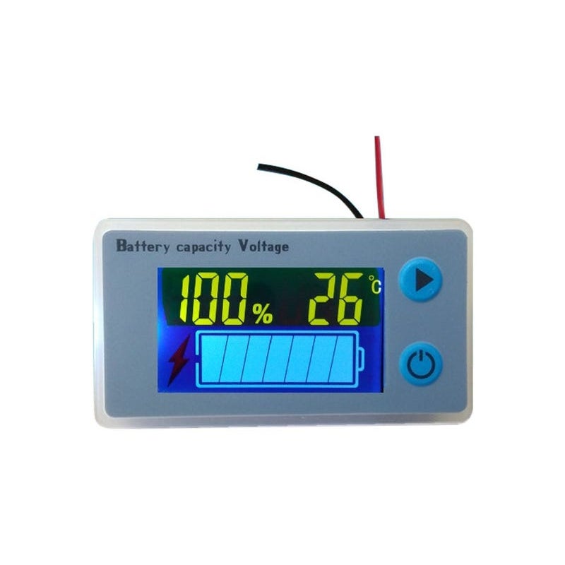 Alarm z sondą, woltomierzem, wielofunkcyjnym wyświetlaczem LCD 10-100 V i wyświetlaczem temperatury