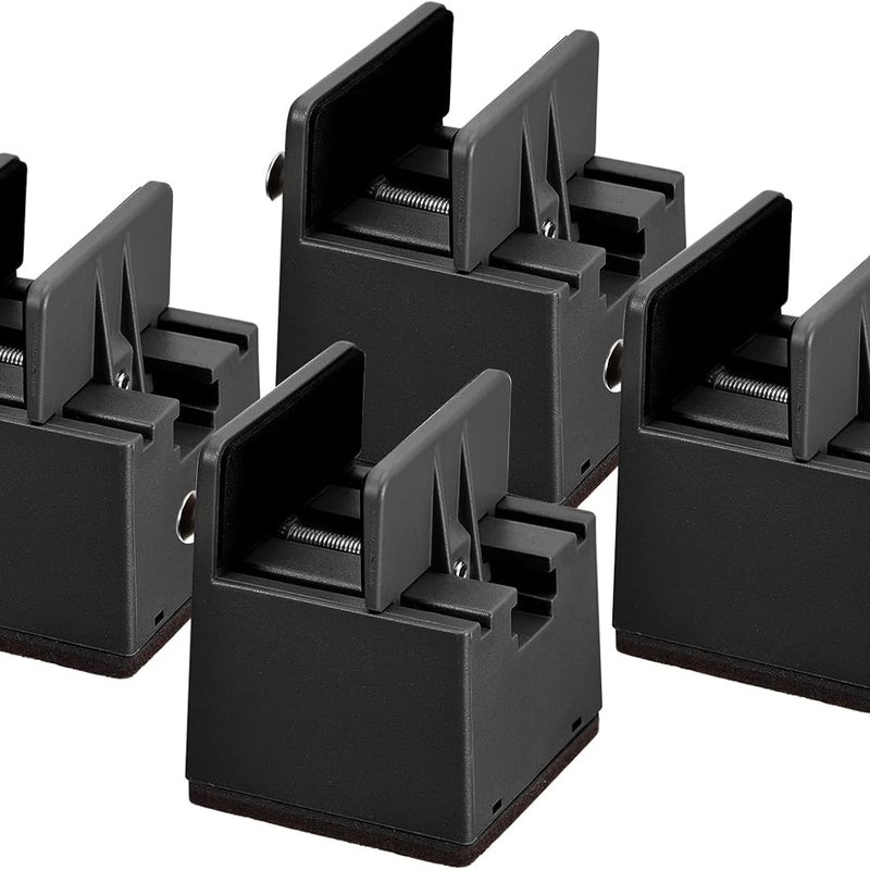 Regulowany podnóżek do nóg – wytrzymały podnośnik do mebli – kanapa, biurko, szafka – zestaw 4 sztuk – czarny – 5 x 3,5-5 cm