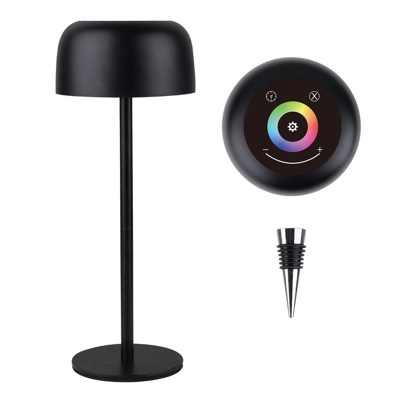 Lampa butelkowa do butelek alkoholowych, bezprzewodowa, dotykowa lampa stołowa z możliwością ładowania, z trybem RGB i 3 kolorami
