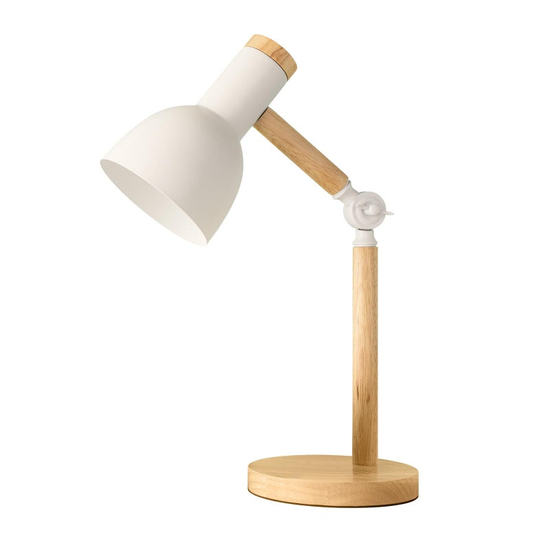 Lampa stołowa, regulowana lampa stołowa z drewna, lampa dla dzieci do sypialni lub salonu, lampa stołowa do czytania z gniazdem E27