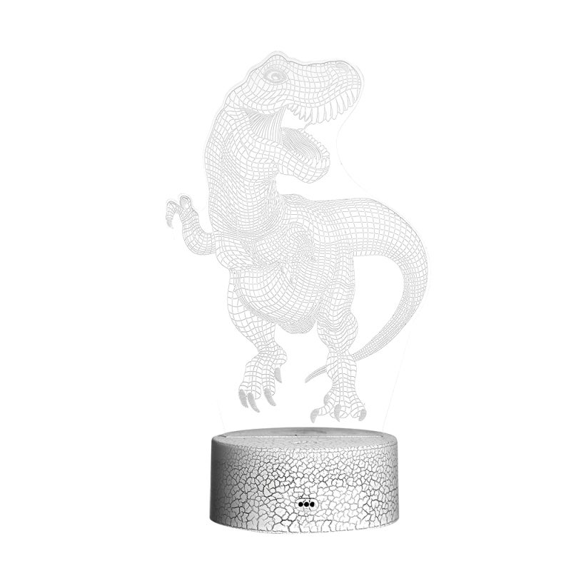 Nocna lampka LED 3D Dinozaur, lampa iluzji zmieniająca kolor z pilotem i dotykowym włącznikiem, lampka nocna dla dzieci, prezenty i dekoracja