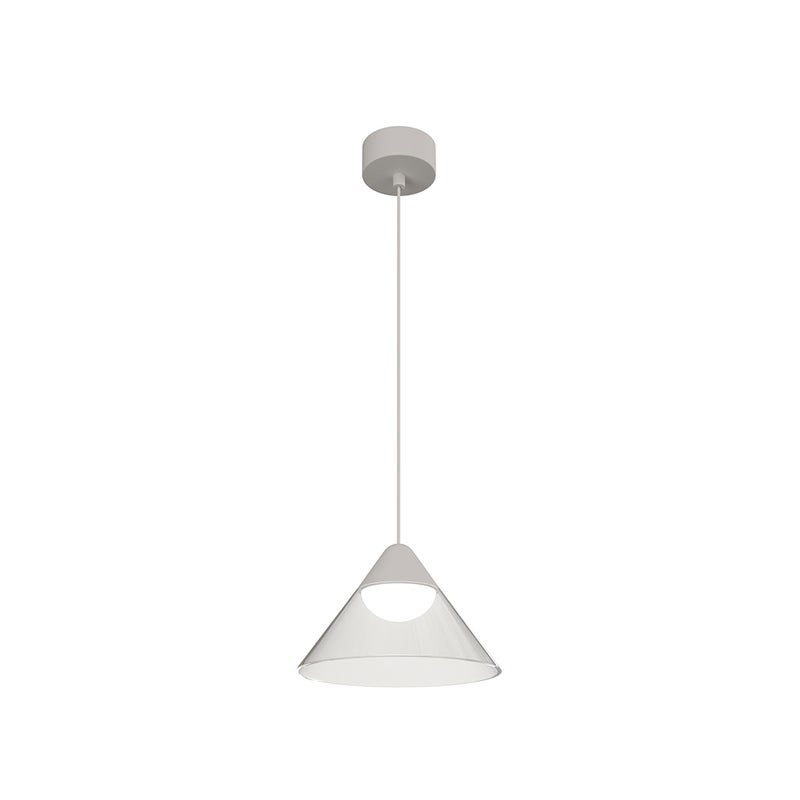 Ark Lampa Wisząca LED 6W 3000K 90º Czarny/Przezroczysty, nowoczesny stożkowy design do wnętrz, idealna do kuchni, salonu oraz do restauracji.