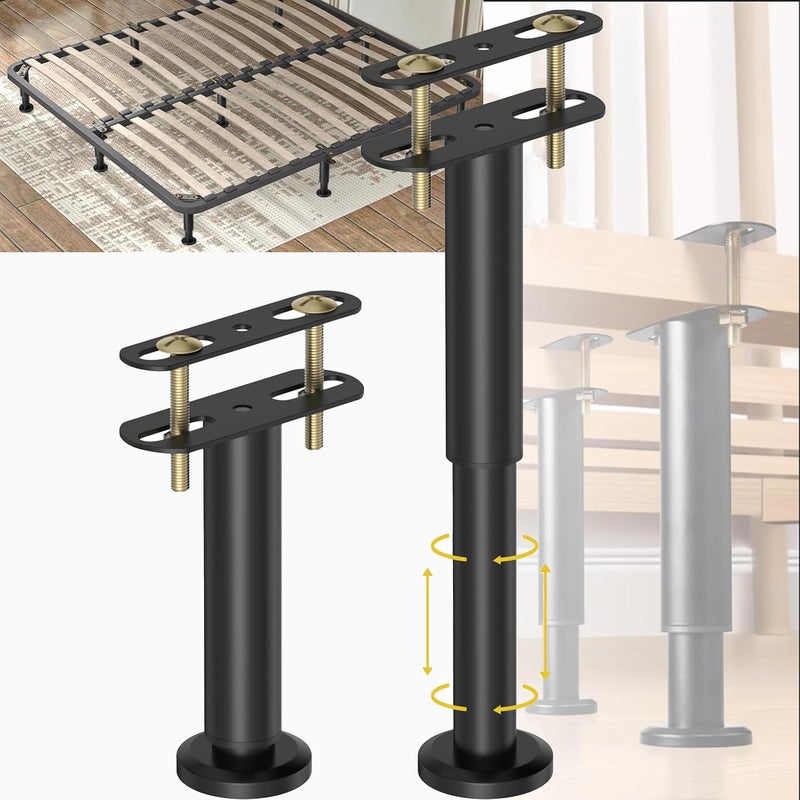 2 Sztuki Nóżki do Mebli, Regulowane Nóżki Meblowe 18-34cm, Metalowe Nóżki do Stołów, Metalowe Nóżki Podporowe do Mebli, Stołów, Krzeseł
