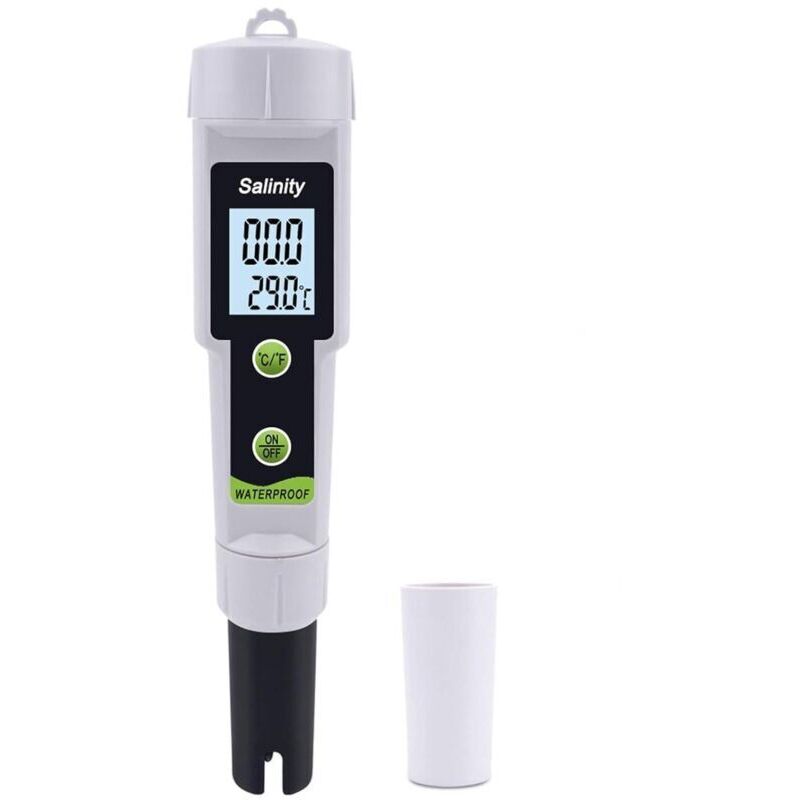 Tester zasolenia wody basenowej, miernik zasolenia do basenu 0-199,9 ppt, cyfrowy tester do pomiaru zasolenia wody morskiej i słonej.