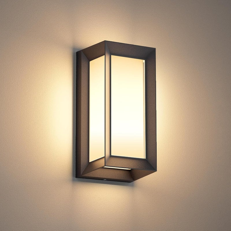 Lampa ścienna zewnętrzna i wewnętrzna, nowoczesna lampa ścienna LED wodoodporna IP65, oświetlenie ścienne na taras, korytarz, wejście, balkon.