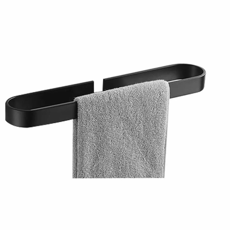 Wieszak na ręczniki łazienkowy, wieszak bez wiercenia, obrotowy wieszak ścienny ze stali nierdzewnej o średnicy 40 cm (czarny)