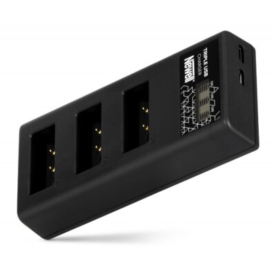 Ładowarka trójkanałowa NAWELL CD-USB-C do akumulatorów Canon LP-E17