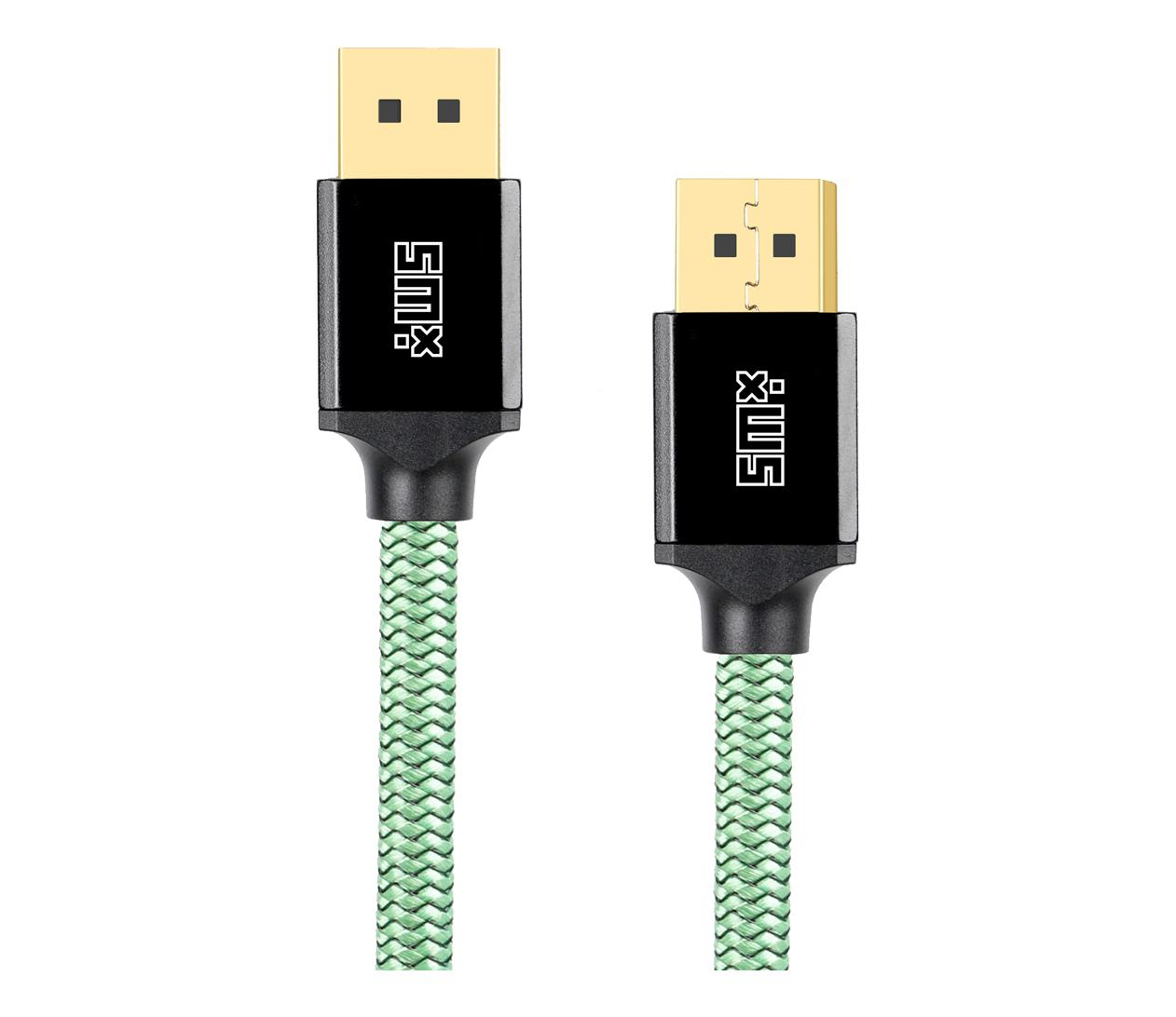 Silver Monkey X Kabel DisplayPort 2.0 Ultra w oplocie 3m zielony