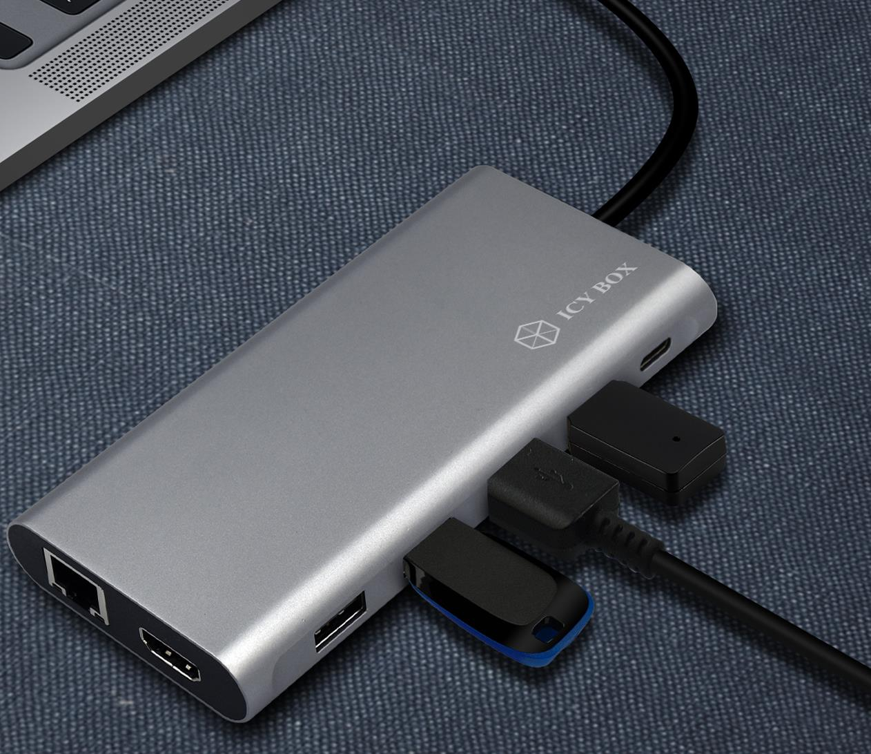 ICY BOX USB-C - Triple Video Dock 12 w 1 IB-DK4050-CPD