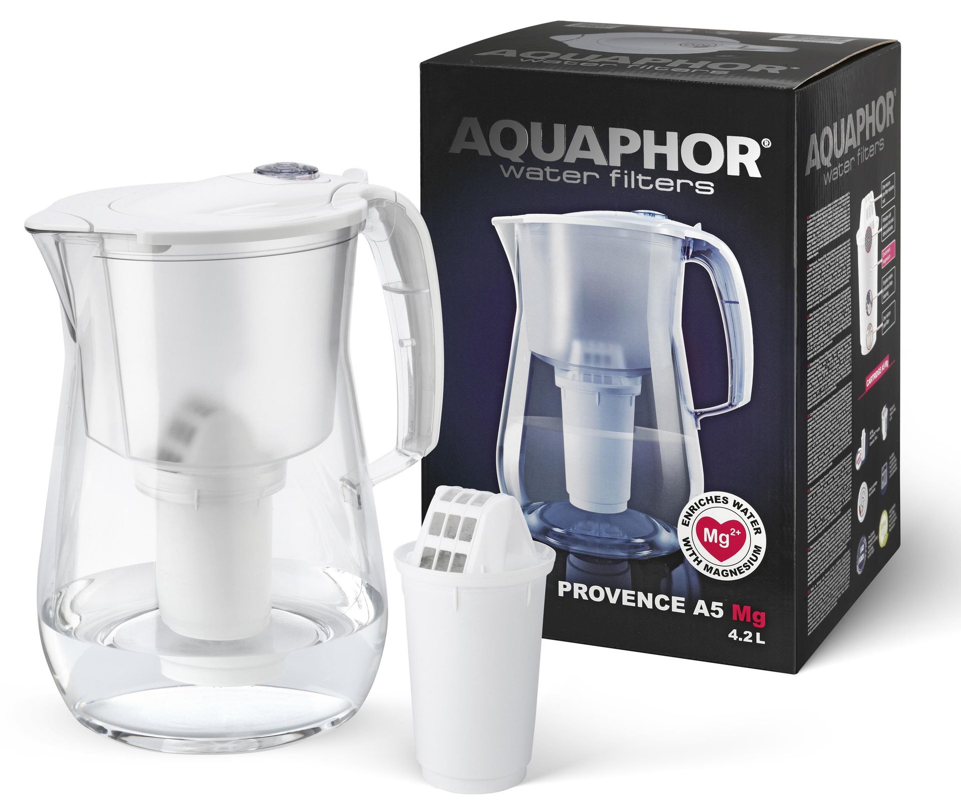 AQUAPHOR AQUAPHOR Dzbanek filtrujący Provence 4,2l (biały) + wkład ma