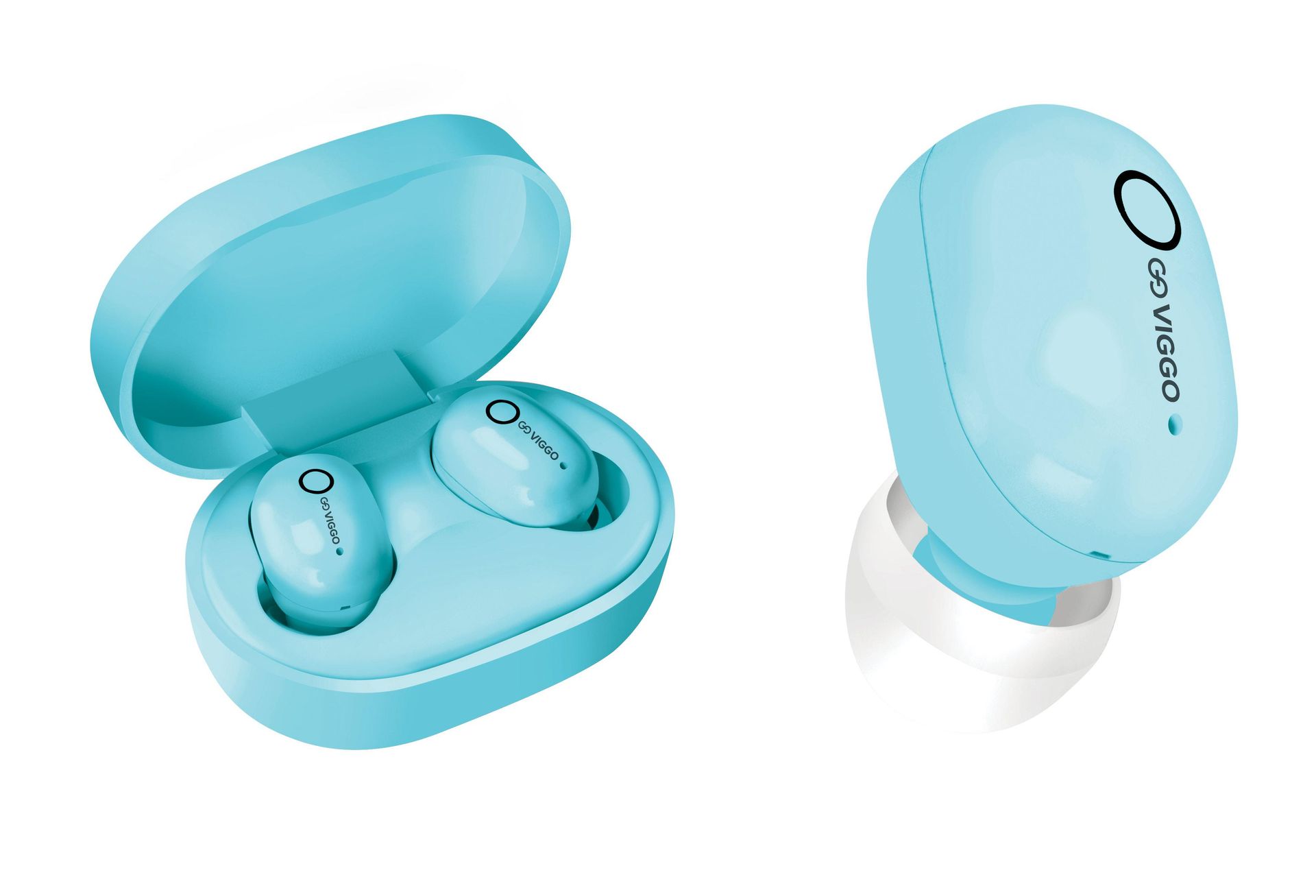 VIGGO DESIGN SŁUCHAWKI DOUSZNE TWS Earbuds EBT02B Niebieskie