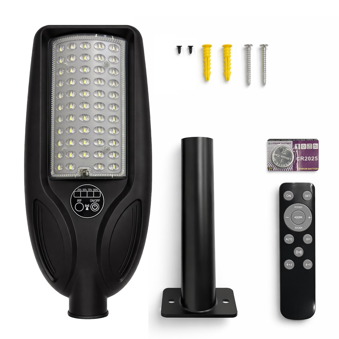 Latarnia solarna VENICE LED 50W 4000K IP65 DIM Czujnik Ruchu pilot - czarny