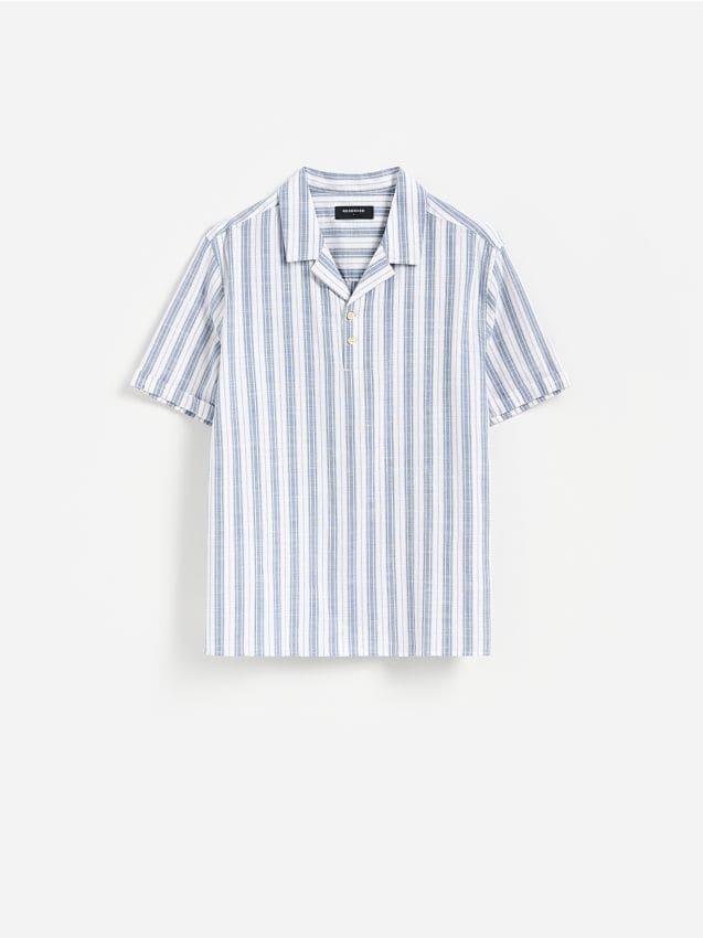 Reserved - Koszula comfort fit w paski - niebieski