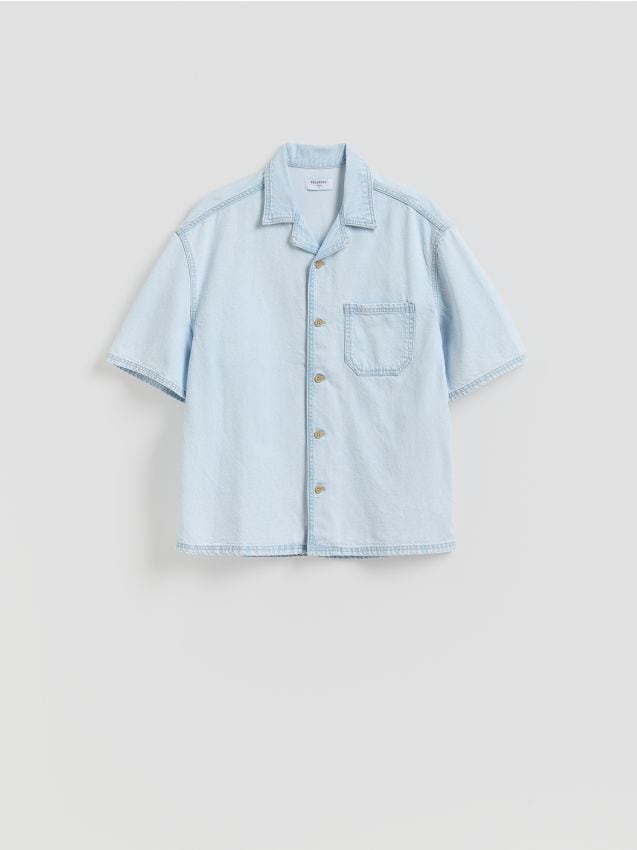 Reserved - Jeansowa koszula comfort fit - niebieski