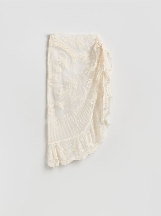 Reserved - Sarong z bawełną - kremowy