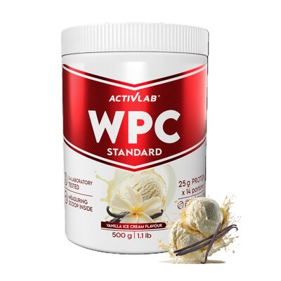 Activlab WPC Standard, smak lodów waniliowych, 500 g