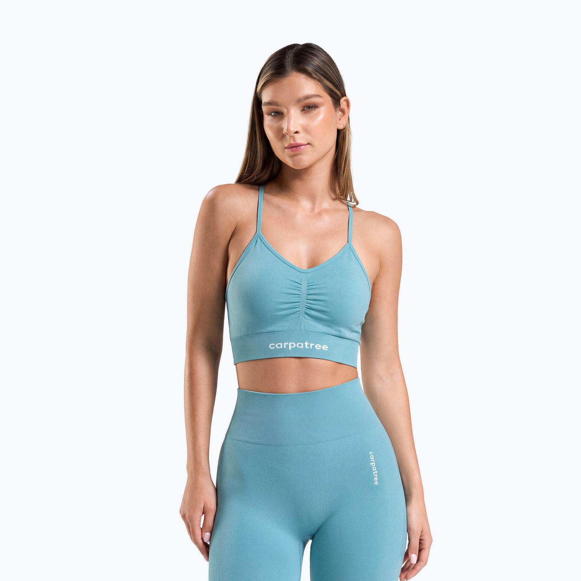 Biustonosz treningowy Carpatree Allure Seamless milky blue WYSYŁKA W 24H 30 DNI NA ZWROT