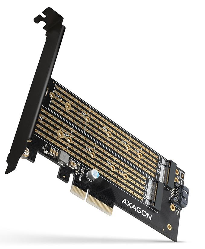 Axagon PCIE NVME+SATA M.2 ADAPTER