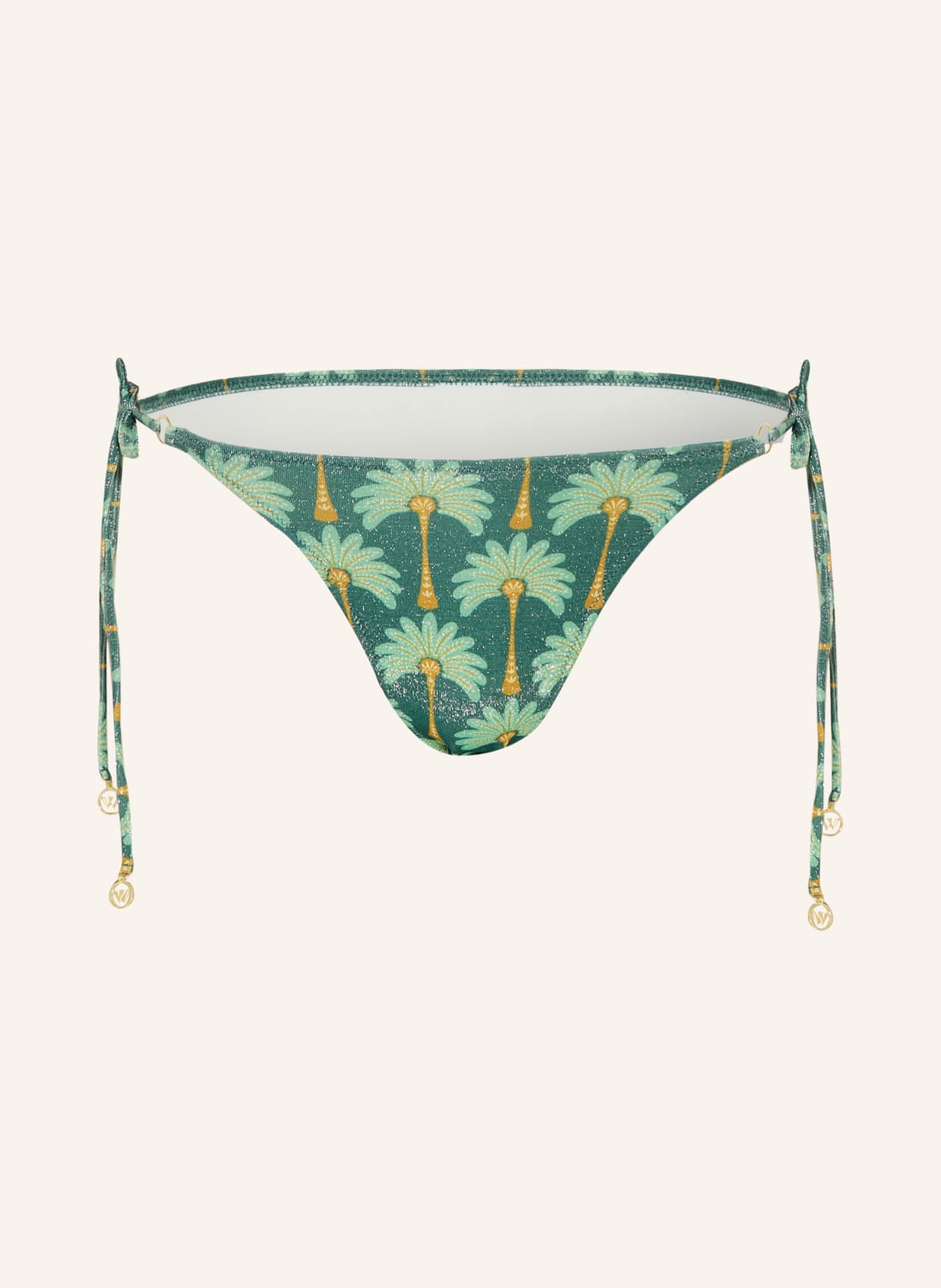 Watercult Trójkątne Figi Bikini Tropical Muse Z Brokatową Nicią gruen