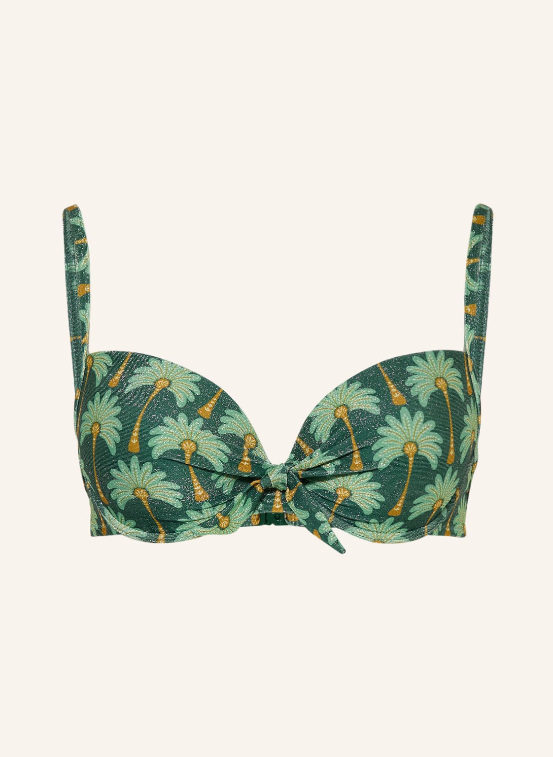 Watercult Biustonosz Bikini Tropical Muse Z Fiszbinami I Błyszczącą Nicią gruen