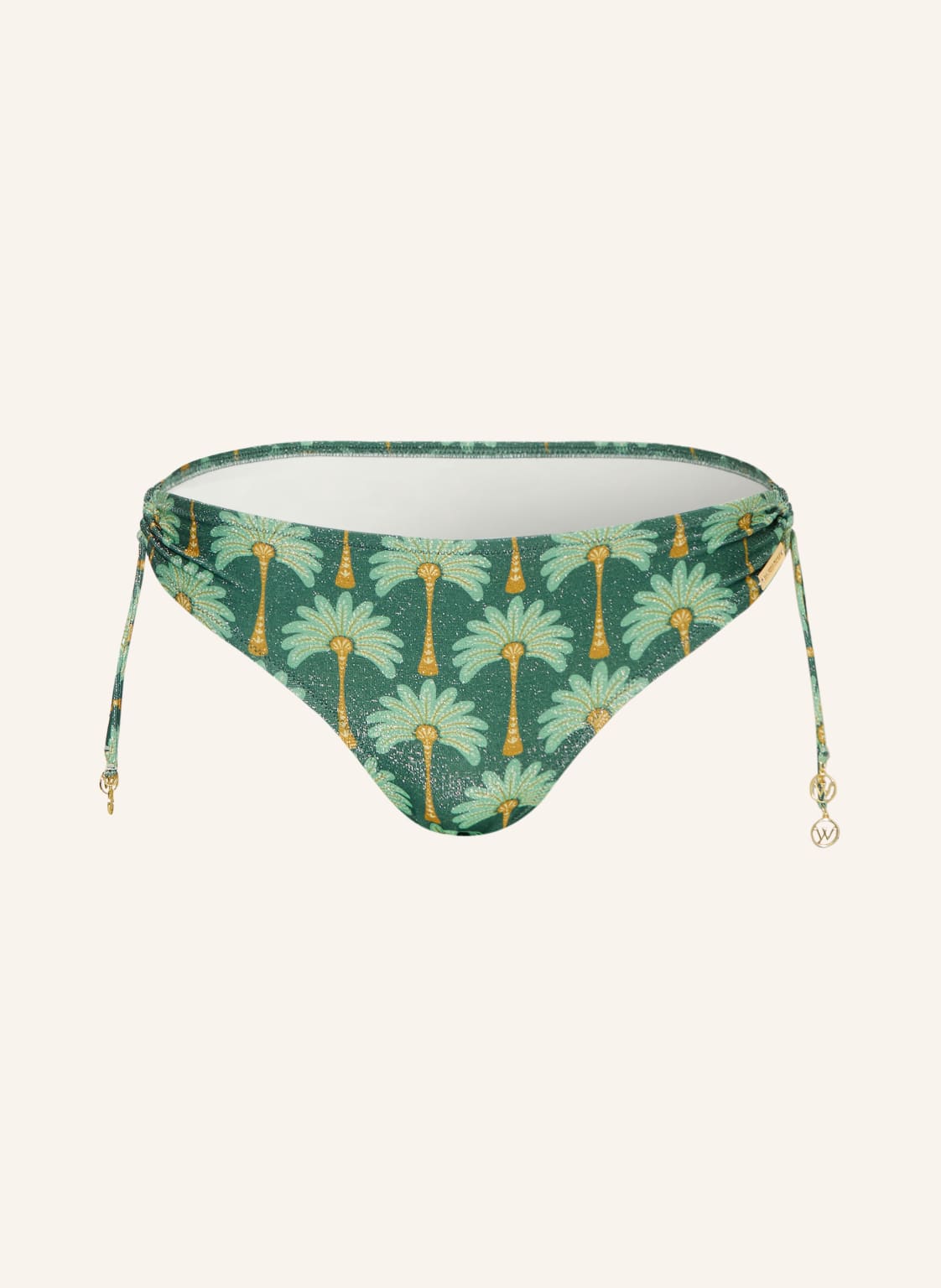 Watercult Podstawowe Figi Bikini Tropical Muse Z Brokatową Nicią gruen