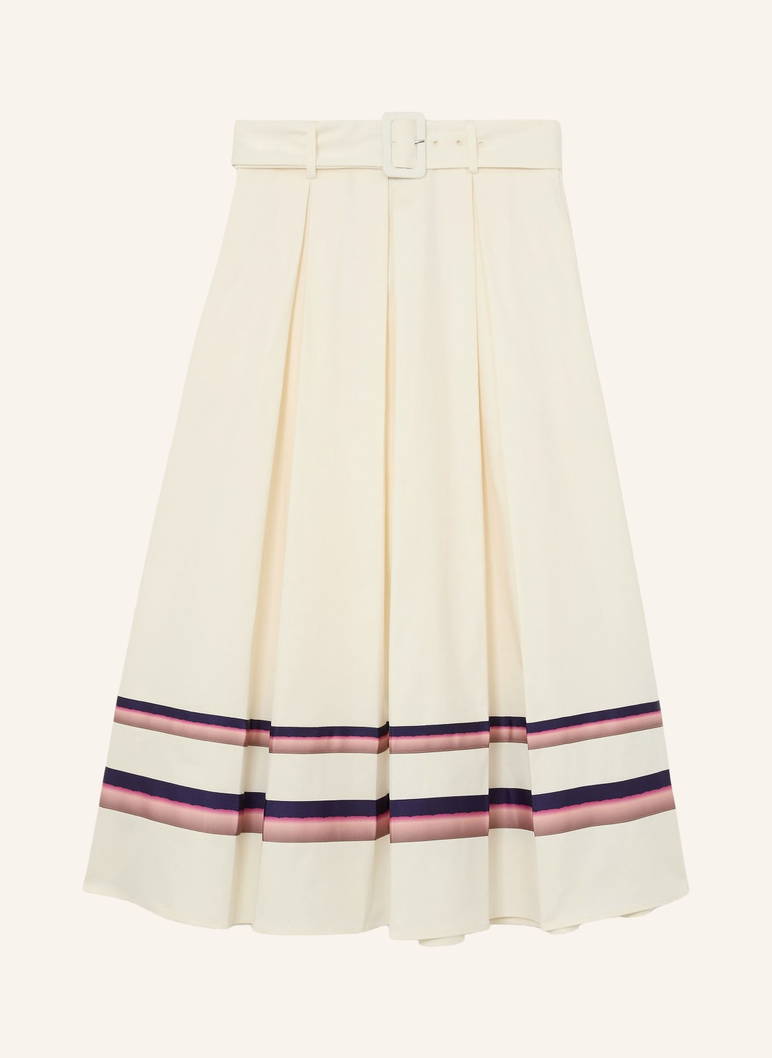 Reiss Spódnica Plisowana Rian beige