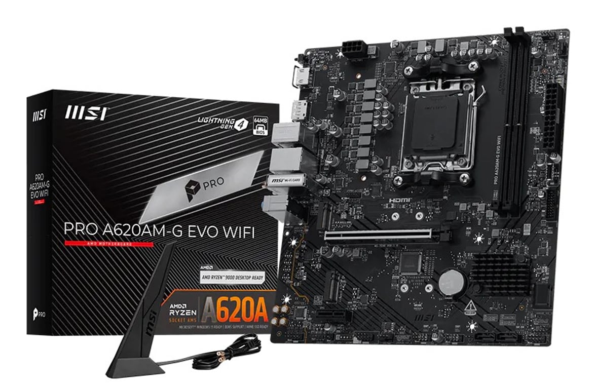 MSI Pro A620AM-G EVO WIFI AMD A620A AM5 micro ATX