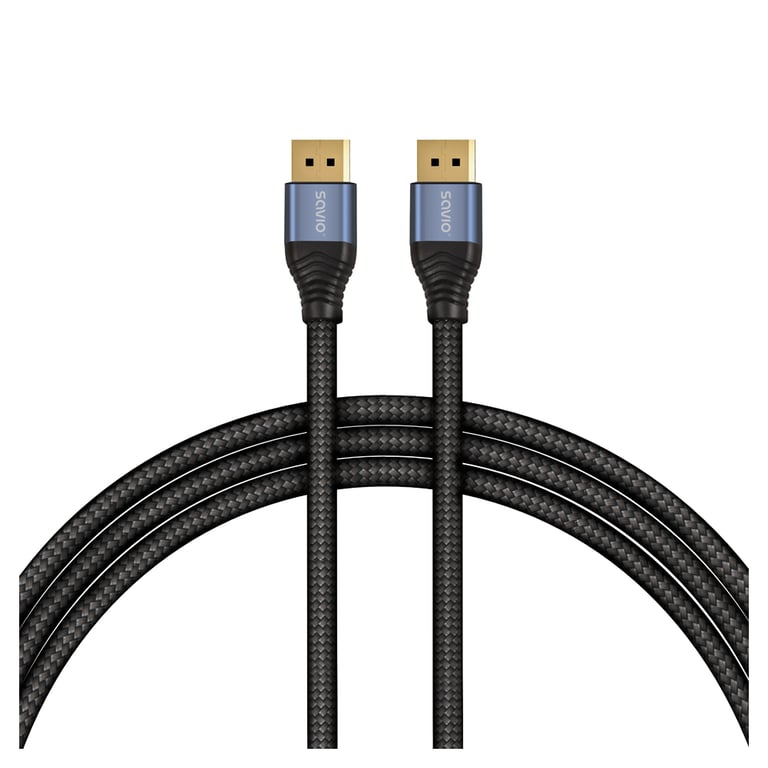 Savio CL-210 kabel DisplayPort 2 m Czarny