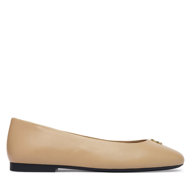 Baleriny Tommy Hilfiger Th Plate FW0FW09374 Beżowy