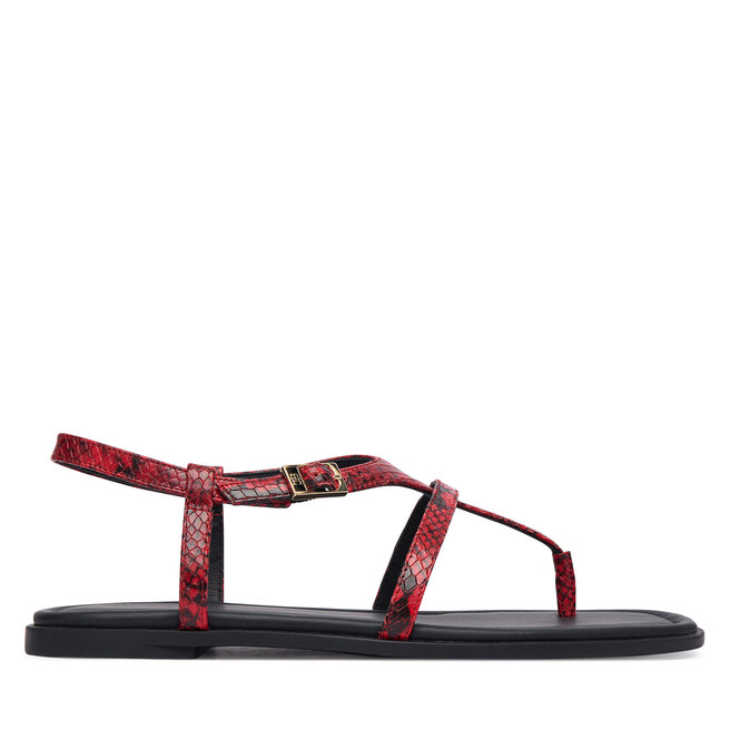 Sandały Tommy Hilfiger Th Buckle FW0FW09514 Czerwony
