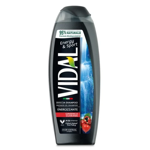 Vidal Energy & Sport żel pod prysznic i szampon 2w1 250 ml