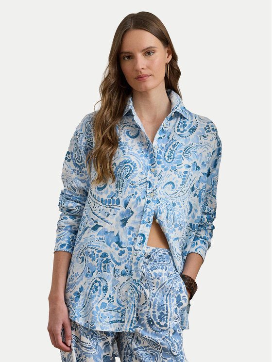 LAUREN RALPH LAUREN Koszula 200P08926001 Niebieski jasny Relaxed Fit