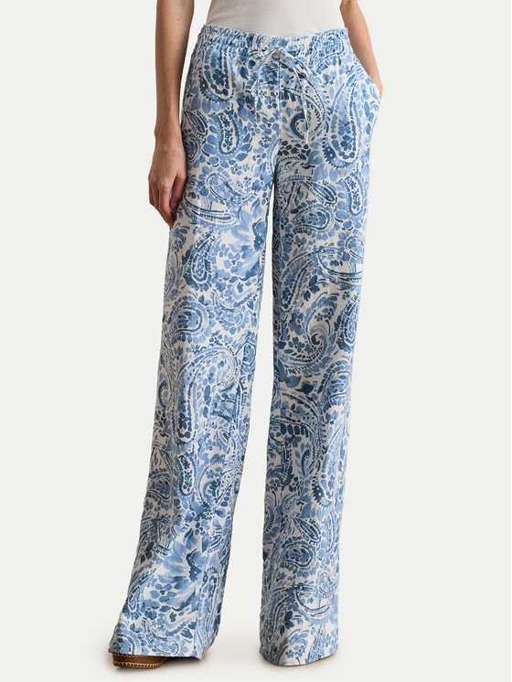 LAUREN RALPH LAUREN Spodnie materiałowe 200P08927001 Niebieski jasny Wide Leg