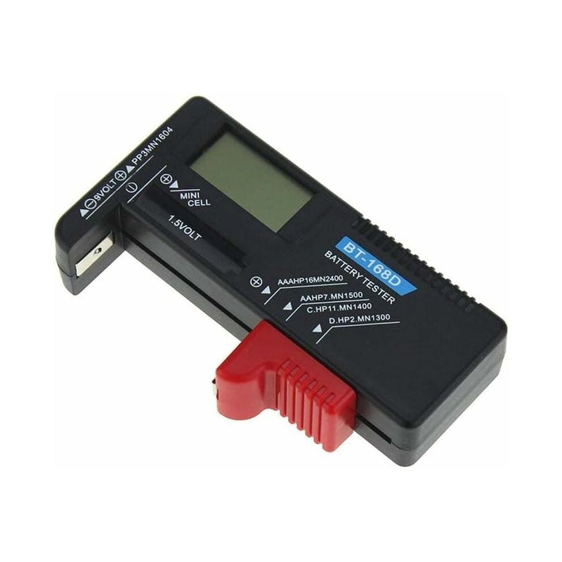Testeur de Batterie, Diagnostic de capacité de détecteur de testeur de Batterie numérique Vérificateur de Tension pour AAA AA Pile Bouton Bt-168D