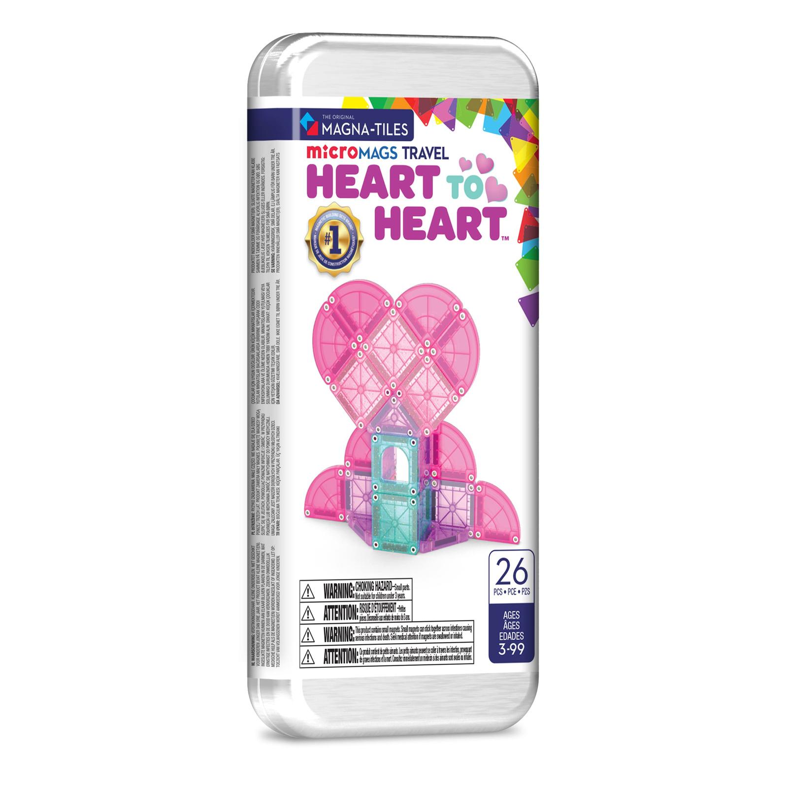 Klocki Magnetyczne microMAGS Heart to Heart Travel 26 elementów