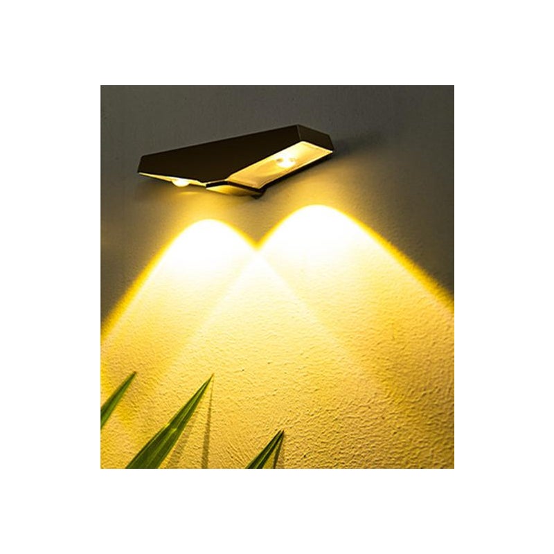 Zestaw 2 wodoodpornych lamp solarnych LED do użytku zewnętrznego, idealnych na zewnątrz, na schody, stopnie i ogrodzenia (ciepła biel).