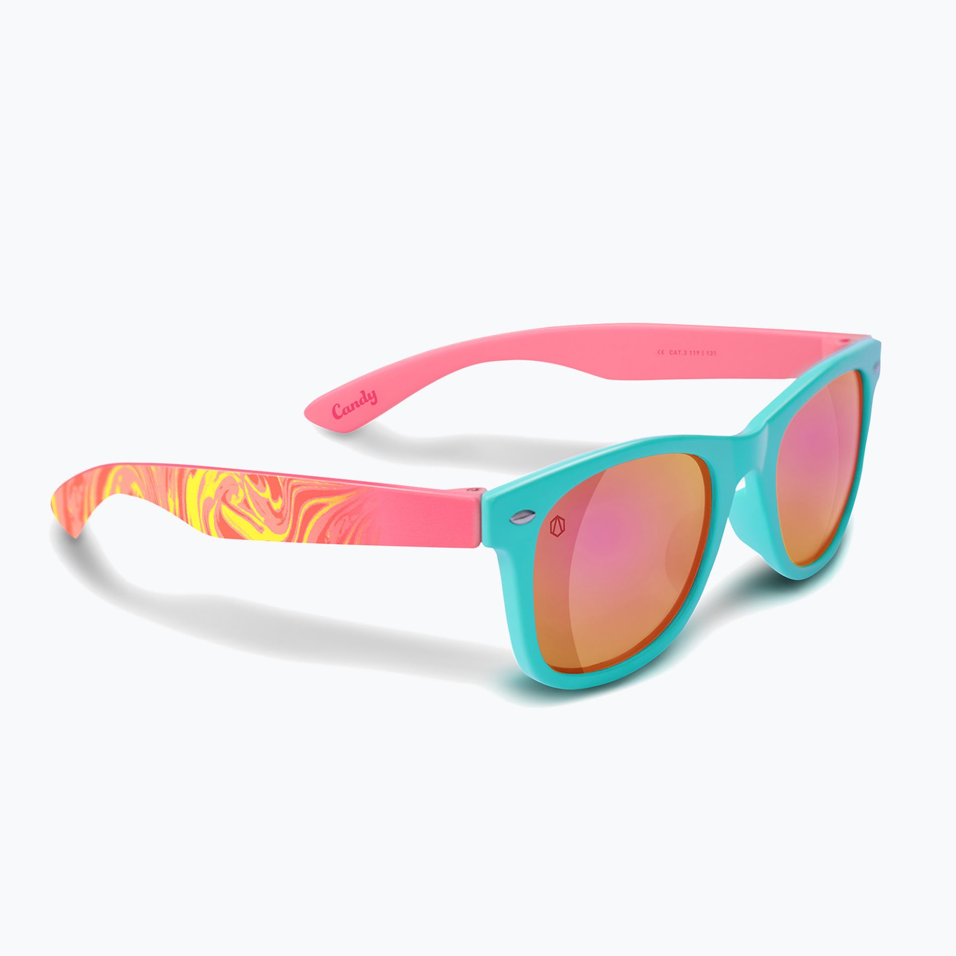 Okulary przeciwsłoneczne dziecięce Aztron Candy candy pink/twisty/polarized rainbow pink mir/grey. WYSYŁKA W 24H 30 DNI NA ZWROT