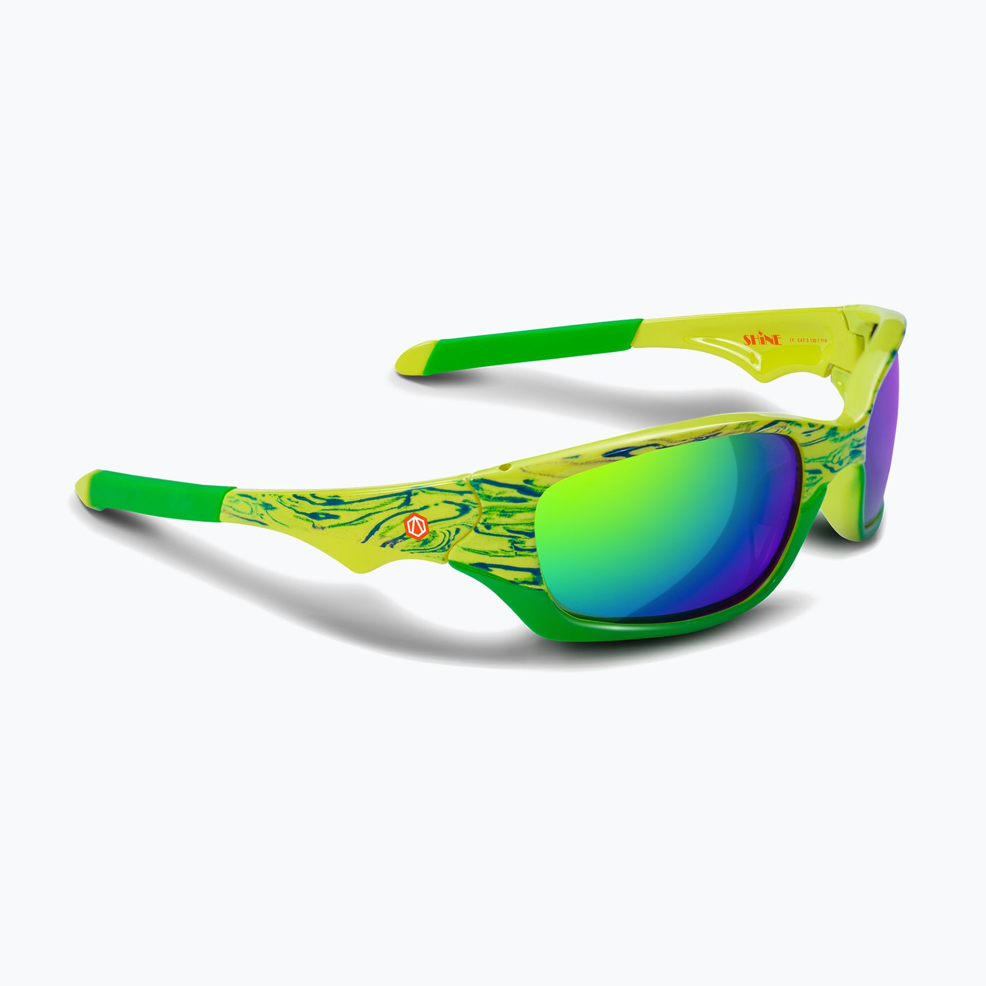 Okulary przeciwsłoneczne dziecięce Aztron Shine spark lime/wayve/polarized green/yellow mir/grey WYSYŁKA W 24H 30 DNI NA ZWROT