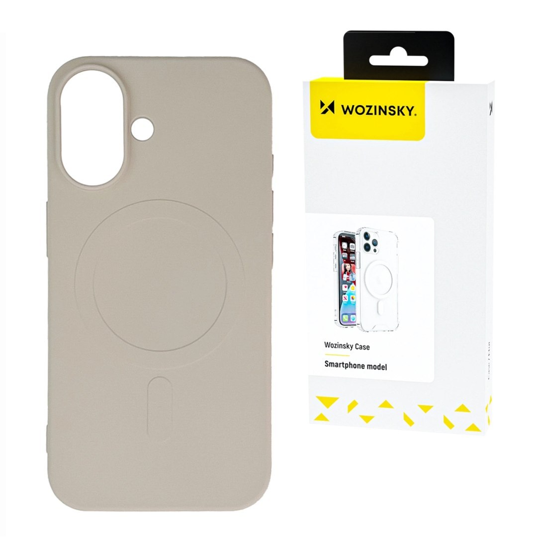 Silikonowe magnetyczne etui Wozinsky Silicone Case Magsafe na Samsung Galaxy S25 Ultra - beżowe