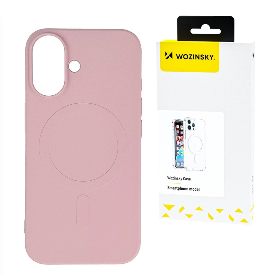 Silikonowe magnetyczne etui Wozinsky Silicone Case Magsafe na Samsung Galaxy S25 Ultra - różowe