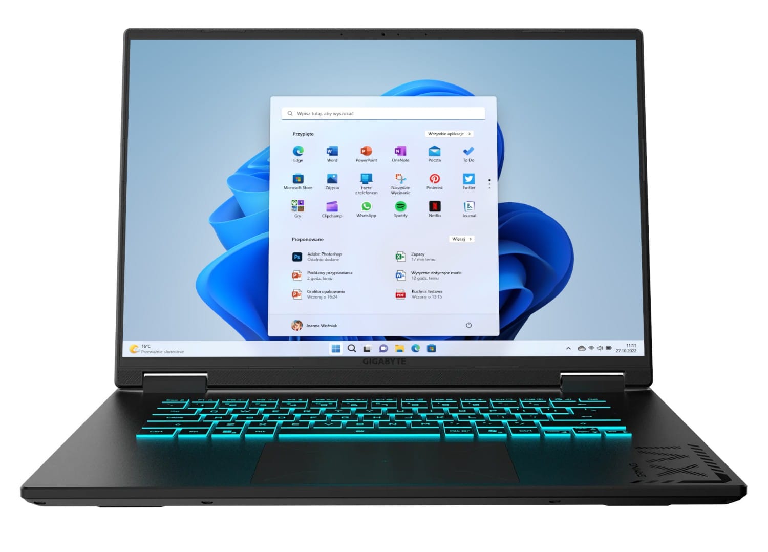 Gigabyte A16 - AMD Ryzen 7 260 16''-165Hz 16GB 1TB + 2TB W11H RTX 5060 3VHK3EE893SD|1020M2W11H