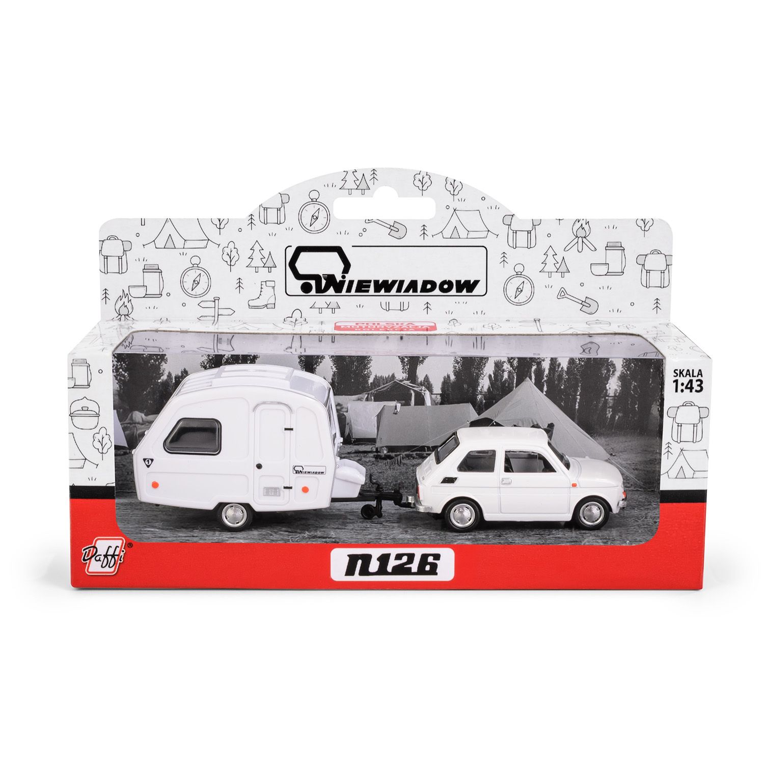 Auto Osob Met Fiat 126p Kamping Bia - model lub pojazd