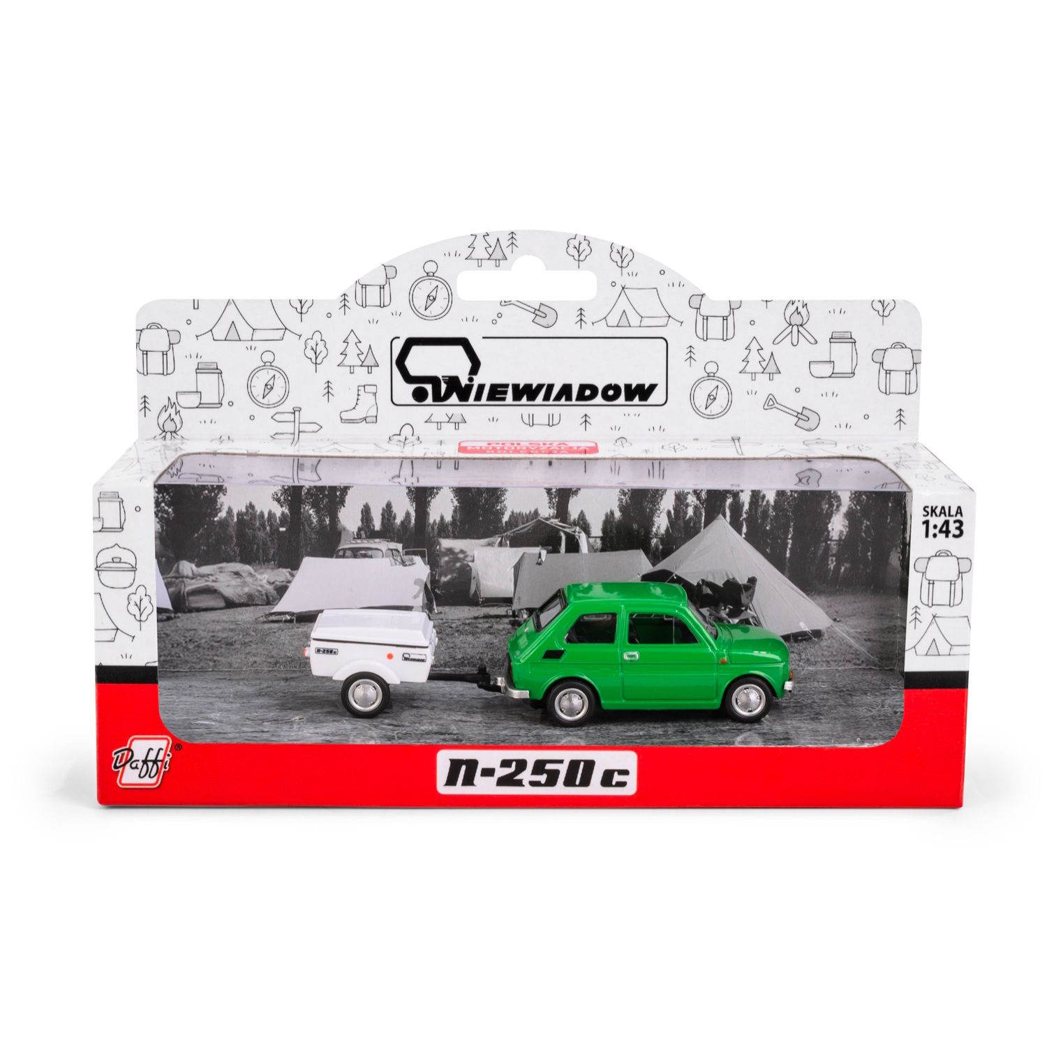 Auto Osob Met Fiat 126p Przyczepa Krotka Zie - model lub pojazd