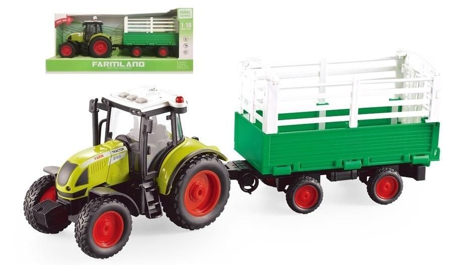 Traktor z przyczepą na siano - ruchome elementy - model lub pojazd