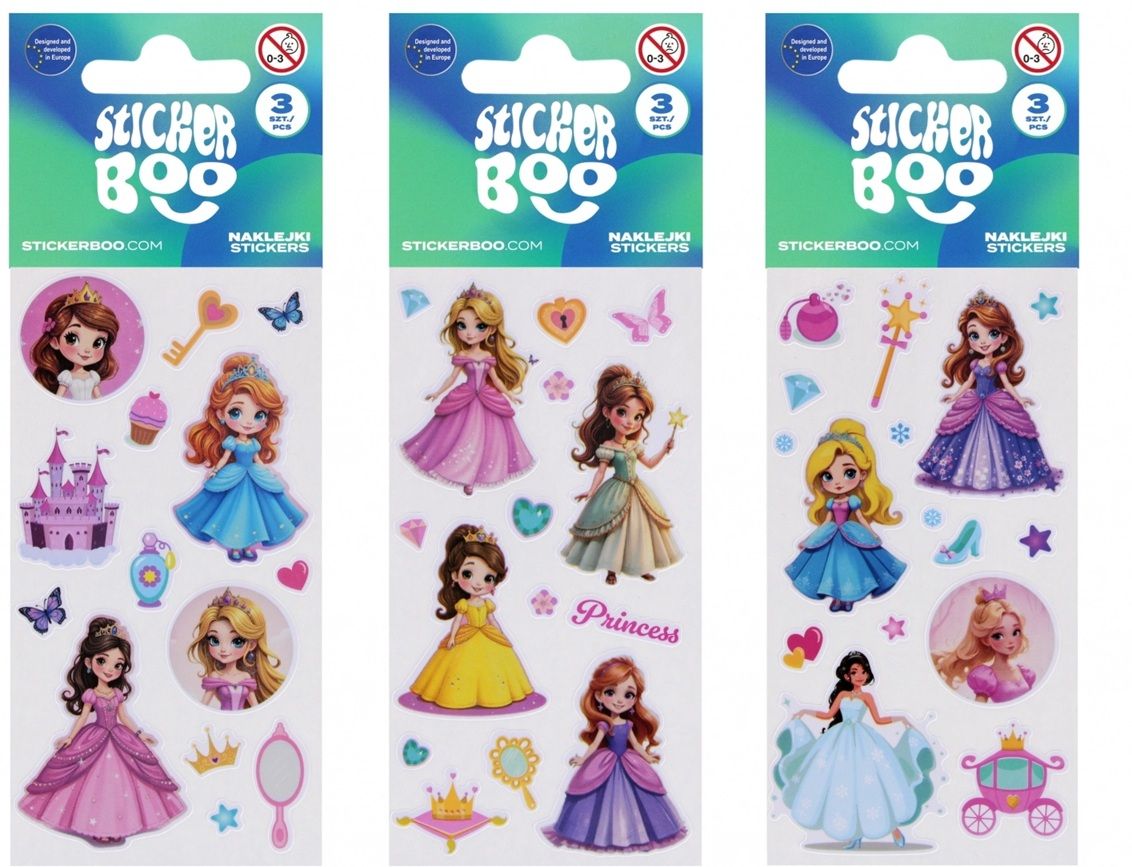 Naklejki 6x18 cm Księżniczki Sticker Boo 534614 -