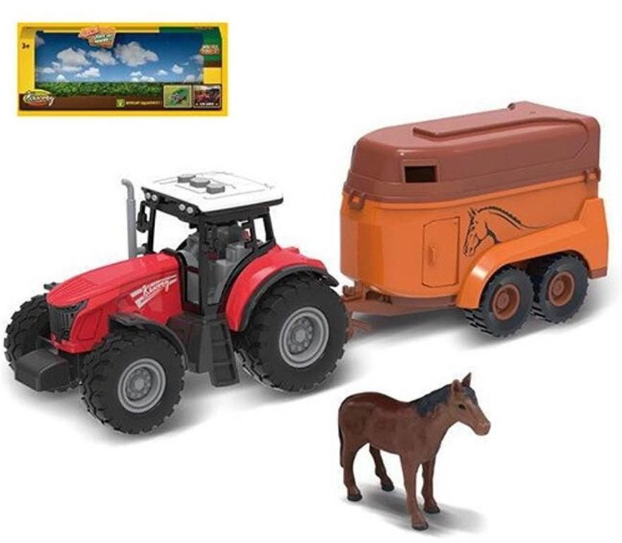 Traktor z przyczepą światło dźwięk - model lub pojazd