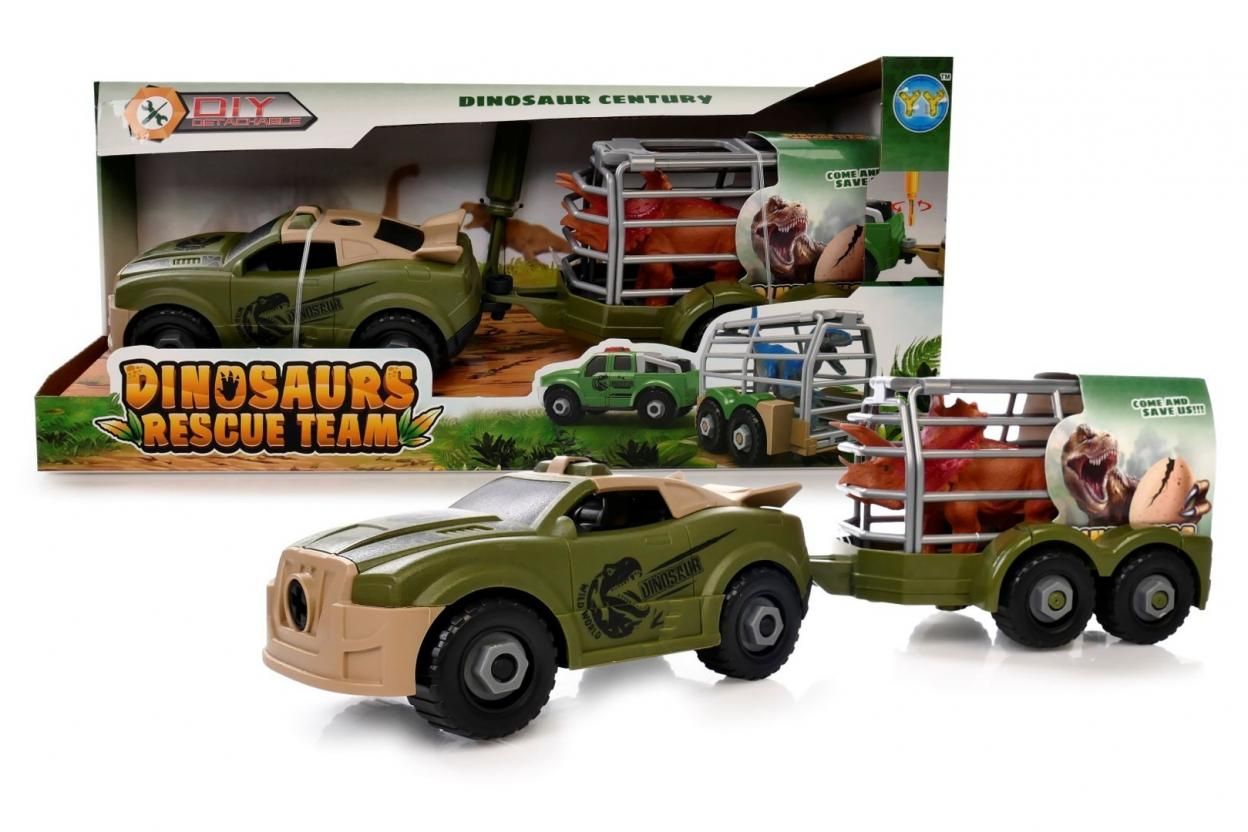 Auto z dinozaurem - model lub pojazd